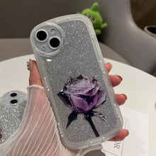 Eye phone case is suitable for Apple 14PROMAX 13PRO purple pink big rose 12