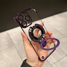 Suitable for iphone 15 Promax frameless ultra-thin mobile phone case iPhone 14 U-shaped bracket lens film protective cover