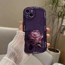 Eye phone case is suitable for Apple 14PROMAX 13PRO purple pink big rose 12