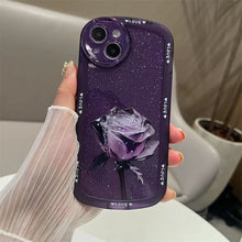 Eye phone case is suitable for Apple 14PROMAX 13PRO purple pink big rose 12