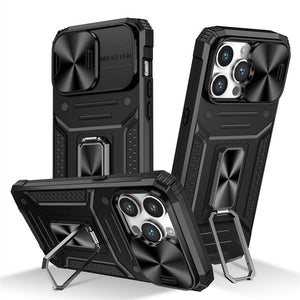 For iPhone14/15 magnetic suction ring anti-fall mobile phone case push window