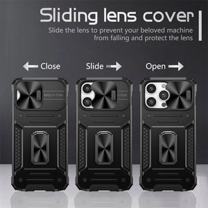 For iPhone14/15 magnetic suction ring anti-fall mobile phone case push window