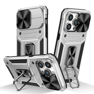 For iPhone14/15 magnetic suction ring anti-fall mobile phone case push window