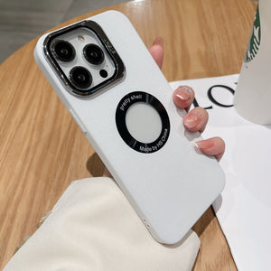 For iPhone15promax mobile phone case mirror bracket matte anti-drop anti-fingerprint
