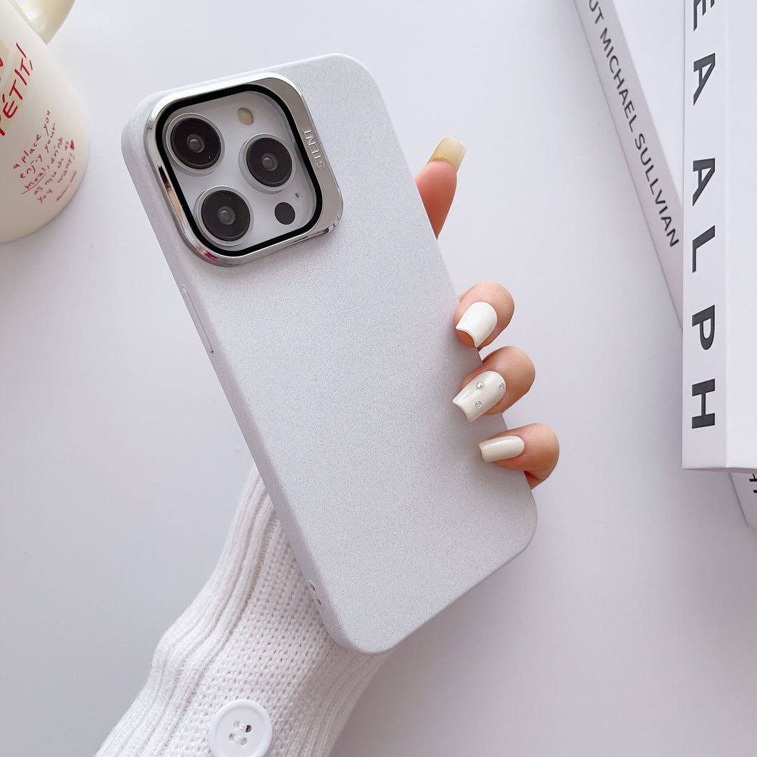 For iPhone15promax flip lens protection bracket mobile phone case anti-fall matte anti-sweat