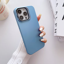 For iPhone15promax flip lens protection bracket mobile phone case anti-fall matte anti-sweat