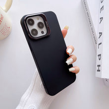 For iPhone15promax flip lens protection bracket mobile phone case anti-fall matte anti-sweat