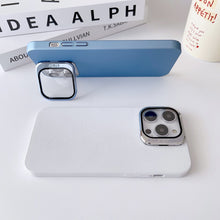 For iPhone15promax flip lens protection bracket mobile phone case anti-fall matte anti-sweat