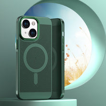Mesh cooling magnetic phone case wireless charging for iPhone15