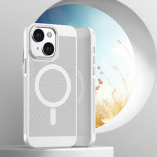 Mesh cooling magnetic phone case wireless charging for iPhone15
