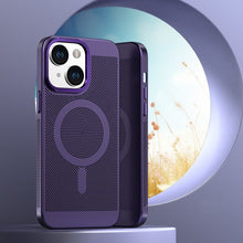 Mesh cooling magnetic phone case wireless charging for iPhone15