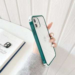 Color matching imitation transparent mobile phone case suitable for iPhone15promax mobile phone case