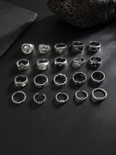 20 Piece Vintage Star Skull, Dark Punk Joint, Holiday Gift, Street Style Charm Accessories, All Seasons, Stackable Rings, Statement Rings, Vintage Rings Jewelry HNJZ0011