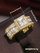 Elegant Artificial Zircon Decorated Ring, Cubic Zirconia Rings, Fashion Accessories for Women, Trendy All-match & Exquisite Jewelry for Birthday Gift HNJZ0052