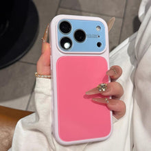 Summer Dopamine Color Block Phone Case, Large Window Full Camera Protection Shockproof Soft TPU Case for iPhone 17 Pro Max 16 15 14 13 Pro, Cute Pastel Contrast Color Phone Cover for Girls Women HNSJK0032