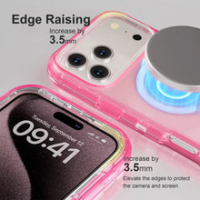3-in-1 Transparent Magnetic Phone Case, MagSafe Compatible Heavy Duty Shockproof Anti-Drop Protective Cover for iPhone 17 Pro Max 17 Air 16 15 14 13 Pro Max, Dual Layer Rugged Clear Phone Case HNSJK0033