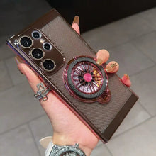 Compatible with S26Ultra/S25Ultra/s24/s23 Rotating gyroscope stand phone case, electroplated heat dissipation mesh shell, fully wrapped lens film phone case HNSJK0021