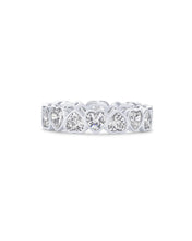 14k Gold Plated Bridal Eternity Rings for Women - Stackable Eternity Band with Heart Bezel Set - Cubic Zirconia Wedding Bands Women - Trendy Fashion Jewelry HNJZ0036