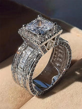 Elegant Artificial Zircon Decorated Ring, Cubic Zirconia Rings, Fashion Accessories for Women, Trendy All-match & Exquisite Jewelry for Birthday Gift HNJZ0052