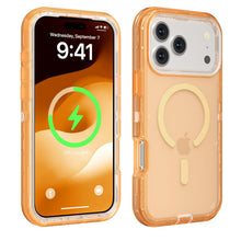 3-in-1 Transparent Magnetic Phone Case, MagSafe Compatible Heavy Duty Shockproof Anti-Drop Protective Cover for iPhone 17 Pro Max 17 Air 16 15 14 13 Pro Max, Dual Layer Rugged Clear Phone Case HNSJK0033