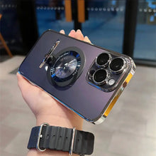 Compatible with Magsafe Transparent 360° Rotation Phone Case
