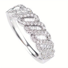 Shiny Twist Channel Wide Faceted Zirconia Ring for Women & Men | Wedding Engagement Promise Eternity Anniversary Birthstone Gift HNJZ0025