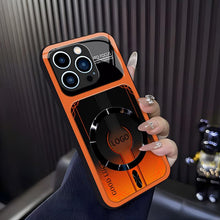 Magnetic Gradient Sports Car Style Phone Case, Hard PC Anti-Scratch MagSafe Compatible Protective Case for iPhone Pro Max, Full Camera Cutout Wireless Charging Smartphone Accessories HNSJK0028