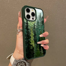 Stained Glass Forest Magnetic Protective Case for iPhone 17 16 E Pro Max 15 Plus 14 13 12 11 XS XR, Girly Design | Shockproof, Silicone, Stylish, Trendy, and Scratch Resistant HNSJK0038