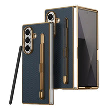Compatible with Z Fold7/Z Fold6/Z Fold5/Z Fold4 grid pattern with stand touchscreen phone case HNSJK0004