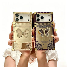 Butterfly Rhinestone Phone Case with Wrist Strap, Slim Shockproof Full Protection Cover, Portable Handheld Design for Women Girls, Style Phone Accessory HNSJK0037