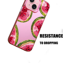 【BUY 4 ONLY PAY FOR 2】Pink Cute Case for iPhone with Unique Graphic Design, Hard Back + Soft Frame Protective Case - Watermelon