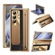 Compatible with  Premium Colorful Phone Case for Galaxy Z Fold7/6/5/4, Built-In Screen Protector, Stand & Stylus Support HNSJK0041