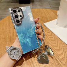 Compitable with S25 Ultra/S24 Plus/S23 Ultra/S24/S24 Ultra lens holder tin foil phone case electroplated lens frame makeup mirror HNSJK0022