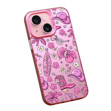 【BUY 4 ONLY PAY FOR 2】Pink Cute Case for iPhone with Unique Graphic Design, Hard Back + Soft Frame Protective Case - Coastal Cowgirl Aesthetic