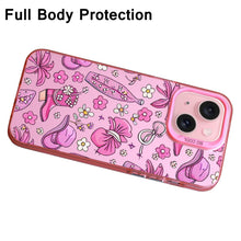 【BUY 4 ONLY PAY FOR 2】Pink Cute Case for iPhone with Unique Graphic Design, Hard Back + Soft Frame Protective Case - Coastal Cowgirl Aesthetic