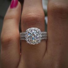 Full Pavé Ring, Three-Row Design, Elegant Jewelry for Women Statement Piece Sparkling Stones Premium Material HNJZ0017