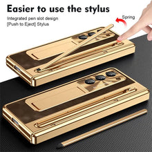 Compatible with  Premium Colorful Phone Case for Galaxy Z Fold7/6/5/4, Built-In Screen Protector, Stand & Stylus Support HNSJK0041
