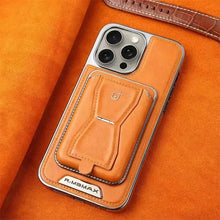 For iPhone 15/14/13/12 phone cases, high-end business leather cases, magnetic （2 Cards Only）bracket cases HNSJK0012