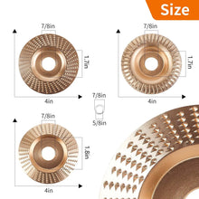 Wood Carving Disc Set for Angle Grinder 3Pcs, Grinding & Shaping Wheel for Wood Cutting, Durable Grinder Attachment Set HN0003