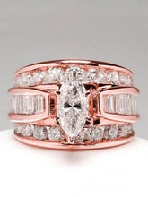 Fashion Artificial Crystal Decorated Ring, Pave Engagement Ring, Wedding Engagement Party Accessories for Women, Trendy Accessories for Party and Daily Life HNJZ0001