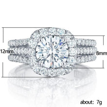 Full Pavé Ring, Three-Row Design, Elegant Jewelry for Women Statement Piece Sparkling Stones Premium Material HNJZ0017