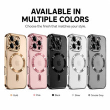 Luxury Metallic Edge Magnetic Phone Case, Raised Camera Protective Clear Case for iPhone,TPU Anti-Yellow Wireless Charging Back Cover HNSJK0036