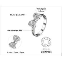 Sterling silver promise ring set with cubic zirconia, suitable as a gift for girls or couples, perfect for daily wear Valentine’s Day Gift HNJZ0030