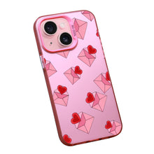 【BUY 4 ONLY PAY FOR 2】Pink Cute Case for iPhone with Unique Graphic Design, Hard Back + Soft Frame Protective Case - Envelope Heart