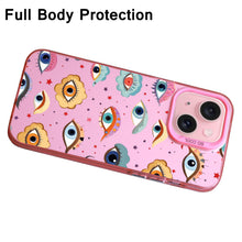 【BUY 4 ONLY PAY FOR 2】Pink Cute Case for iPhone with Unique Graphic Design, Hard Back + Soft Frame Protective Case - Cute Evil Eyes