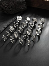 20 Piece Vintage Star Skull, Dark Punk Joint, Holiday Gift, Street Style Charm Accessories, All Seasons, Stackable Rings, Statement Rings, Vintage Rings Jewelry HNJZ0011