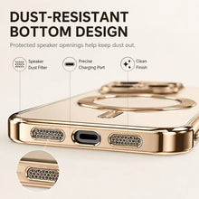 Luxury Metallic Edge Magnetic Phone Case, Raised Camera Protective Clear Case for iPhone,TPU Anti-Yellow Wireless Charging Back Cover HNSJK0036