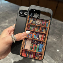 Compatible with iPhone 16 Pro Max /15/14/13/12/S25 Ultra/S24/S23/S22/Google Pixel 6/7/8/9 Phone Case  Bookshelf Pattern  phone case HNSJK0020
