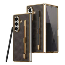 Compatible with Z Fold7/Z Fold6/Z Fold5/Z Fold4 grid pattern with stand touchscreen phone case HNSJK0004