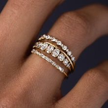 14K Gold Plated Stacking Ring Set for Women Teen Dainty Thumb Stackable Rings Gold Heart CZ Non Tarnish Rings Plain Band Size 7-9 HNJZ0050